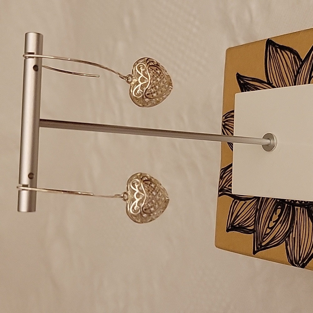 Sterling silver heart earrings